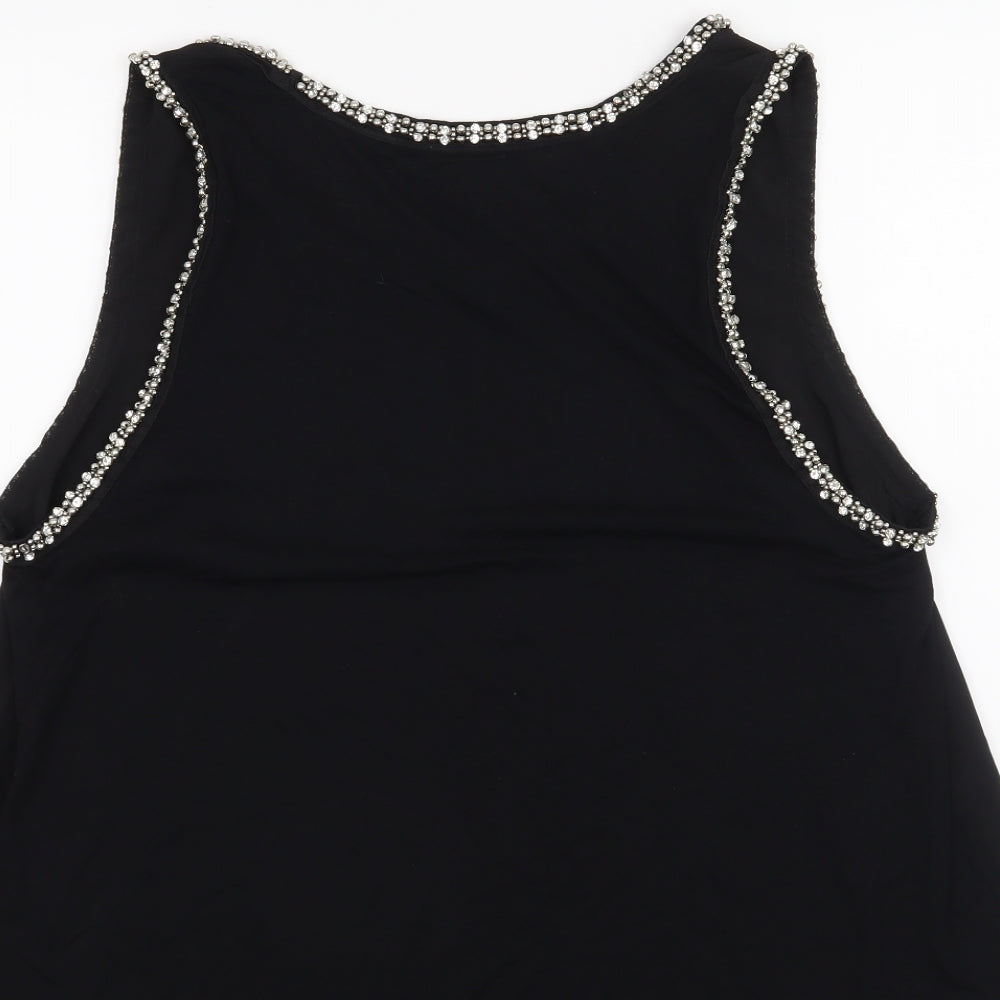 Topshop Womens Black   Basic Blouse Size 16