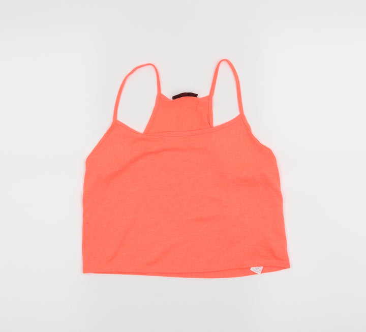 Topshop Womens Orange   Cropped Tank Size 8