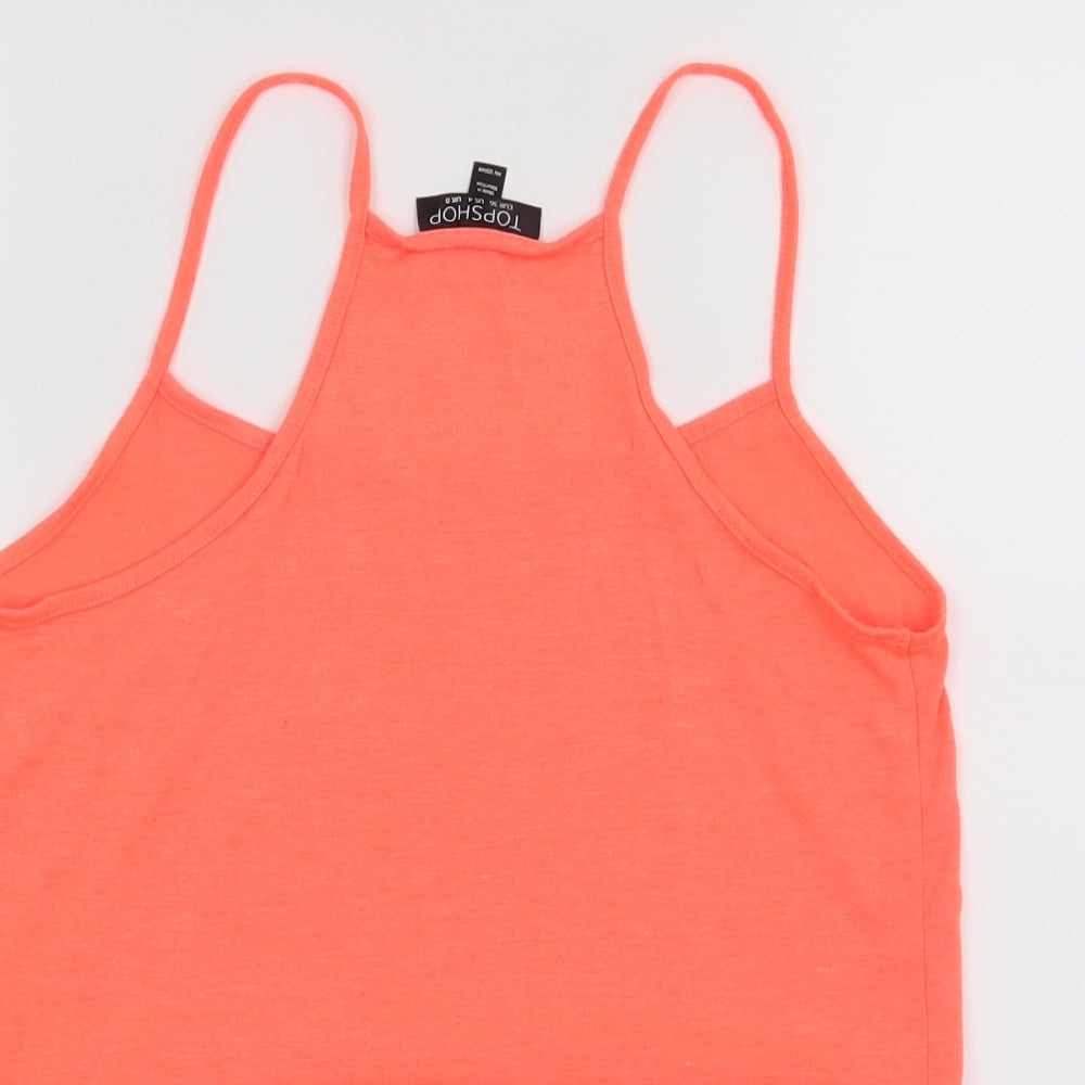 Topshop Womens Orange   Cropped Tank Size 8