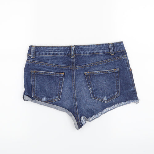 Topshop Womens Blue   Hot Pants Shorts Size S