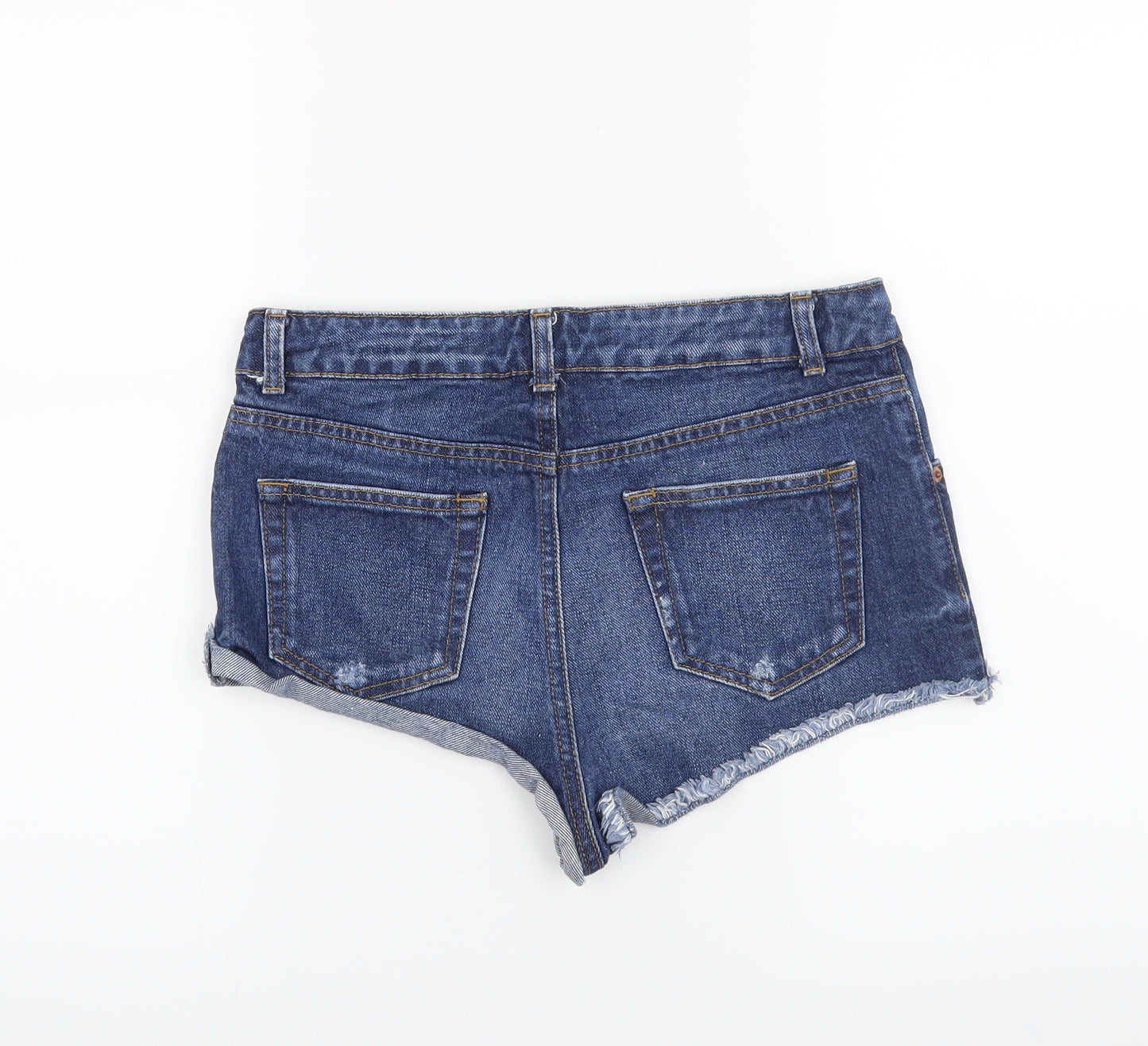 Topshop Womens Blue   Hot Pants Shorts Size S