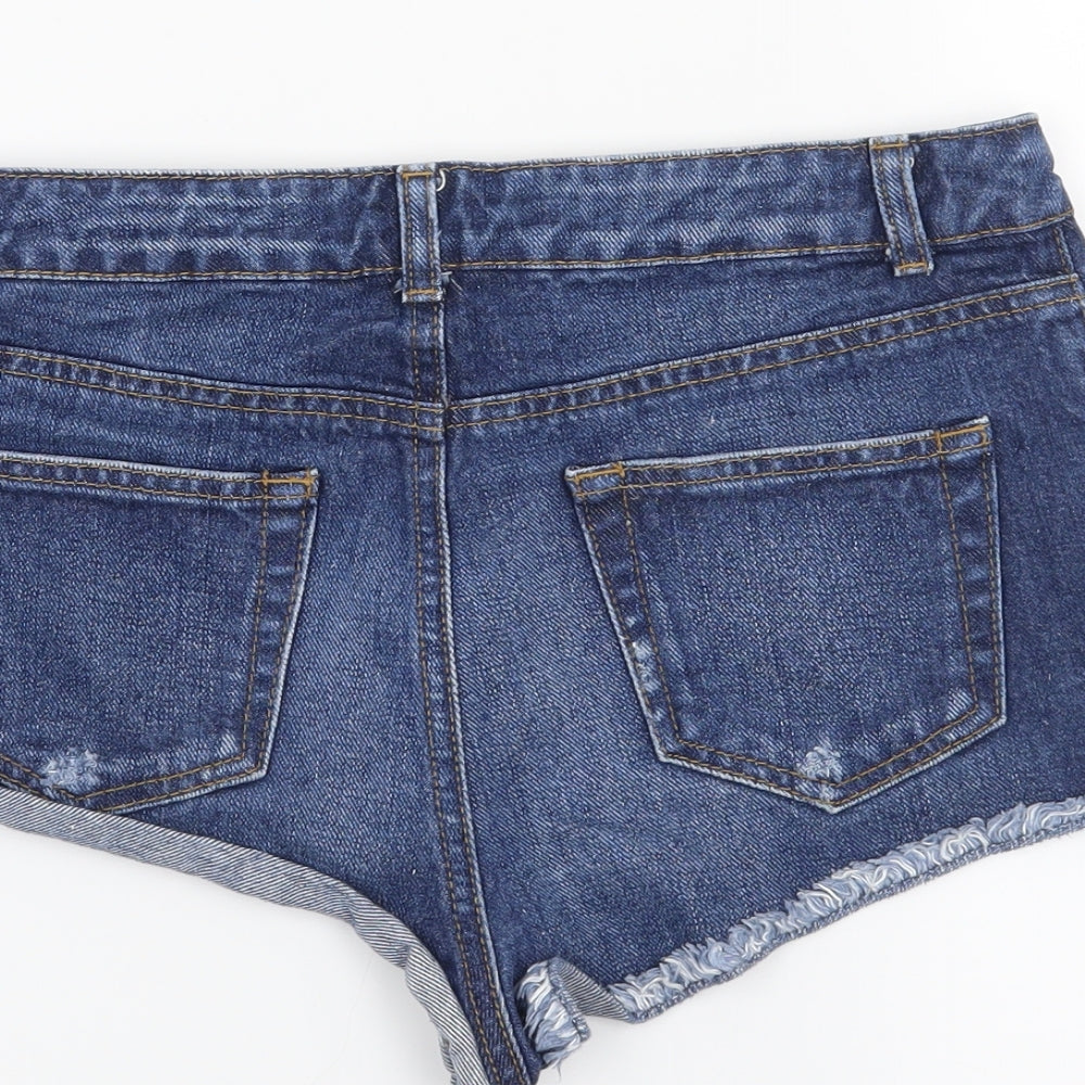 Topshop Womens Blue   Hot Pants Shorts Size S