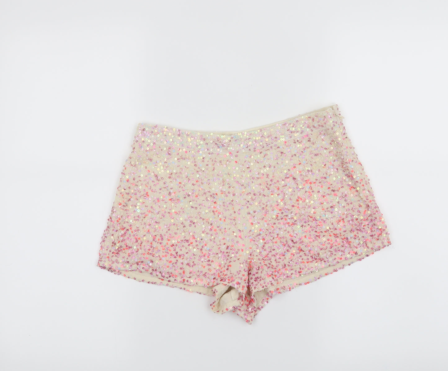 Topshop Womens White   Hot Pants Shorts Size 8