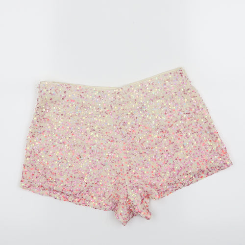 Topshop Womens White   Hot Pants Shorts Size 8