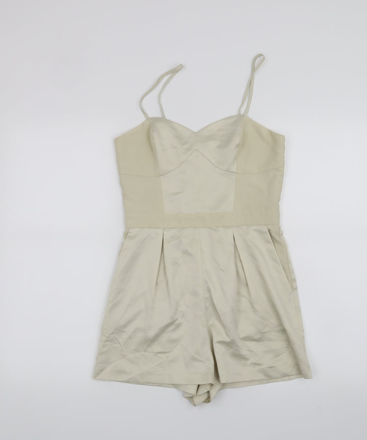 Topshop Womens Beige Romper One-Piece Size 8