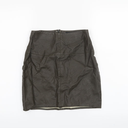 Missguided Womens Green   A-Line Skirt Size 8