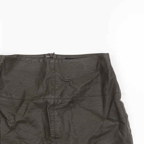 Missguided Womens Green   A-Line Skirt Size 8