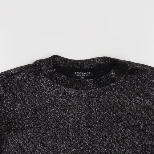 Topshop Womens Black   Basic T-Shirt Size 8