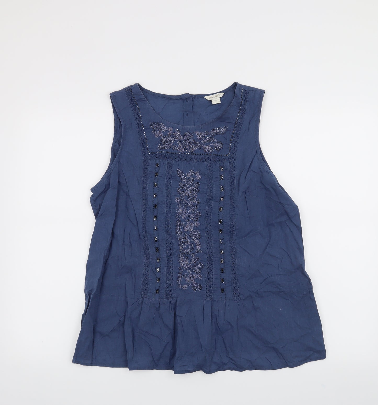 Monsoon Womens Blue   Basic Tank Size 14