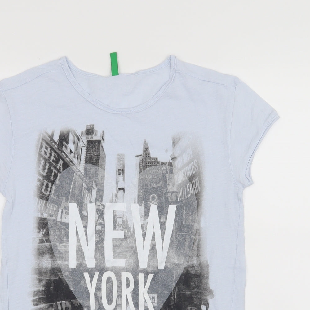 United Colours of Benetton Girls Blue   Basic T-Shirt Size 11-12 Years