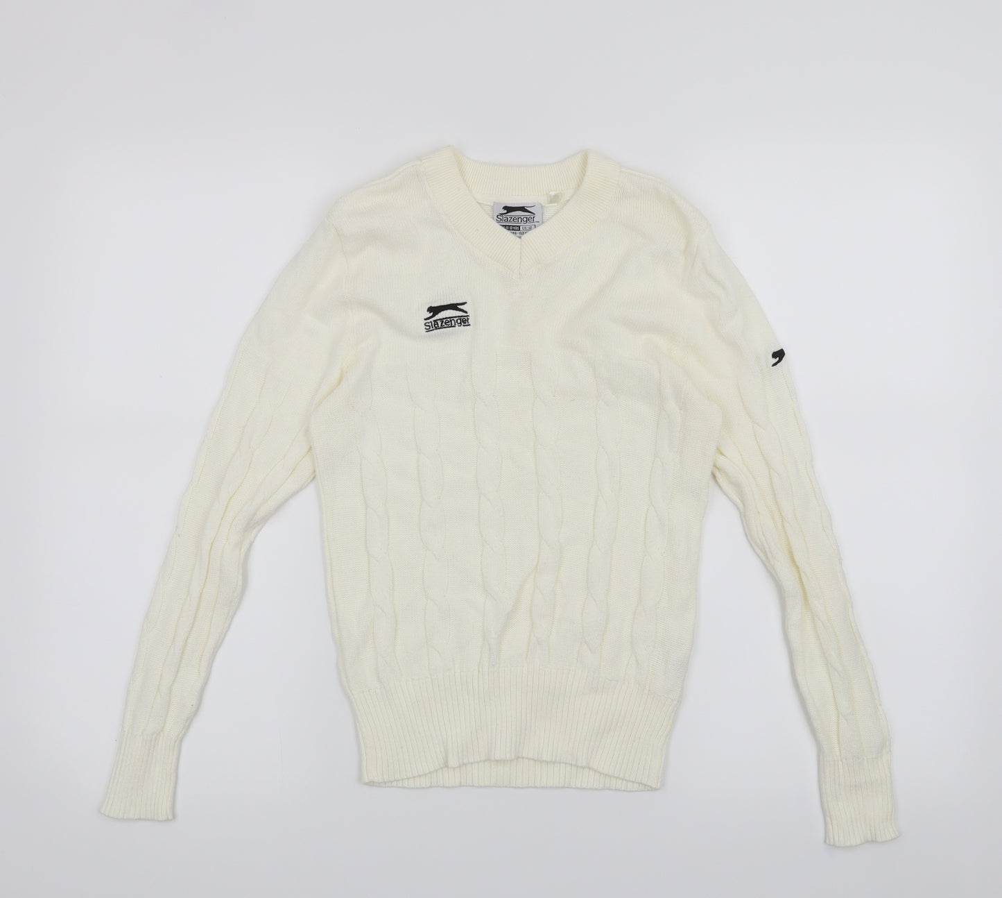 Slazenger Boys White   Pullover Jumper Size 11-12 Years