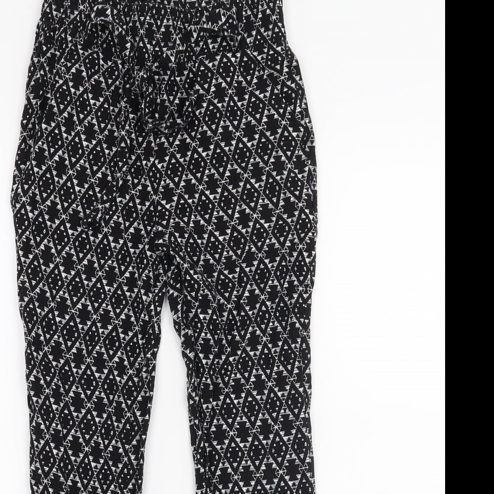 Primark Girls Black   Harem Trousers Size 8-9 Years