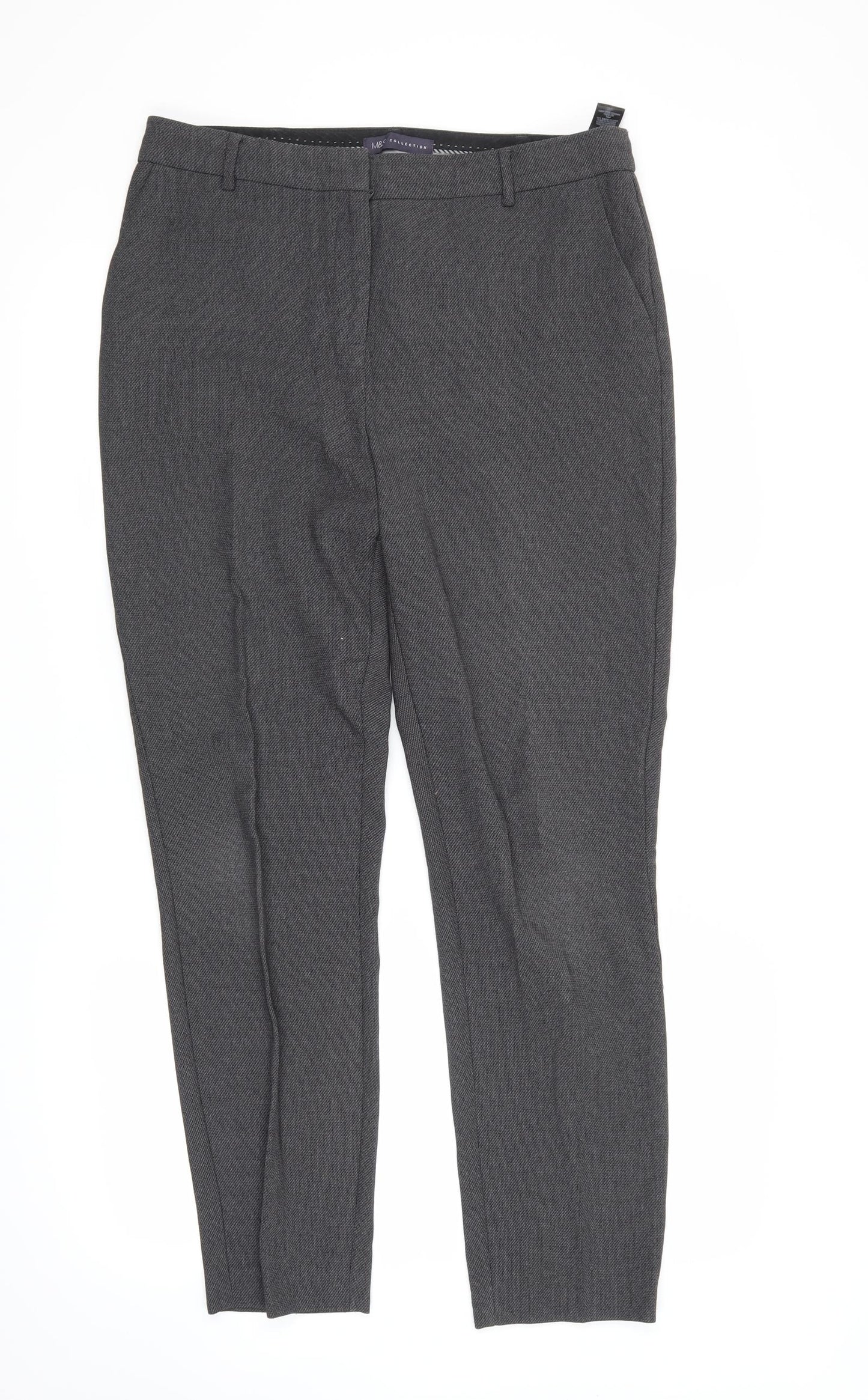 M&S Collection Womens Grey   Trousers  Size 12 L29 in