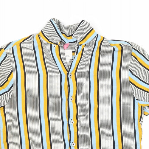 River Island Womens Multicoloured Striped  Basic Button-Up Size XS