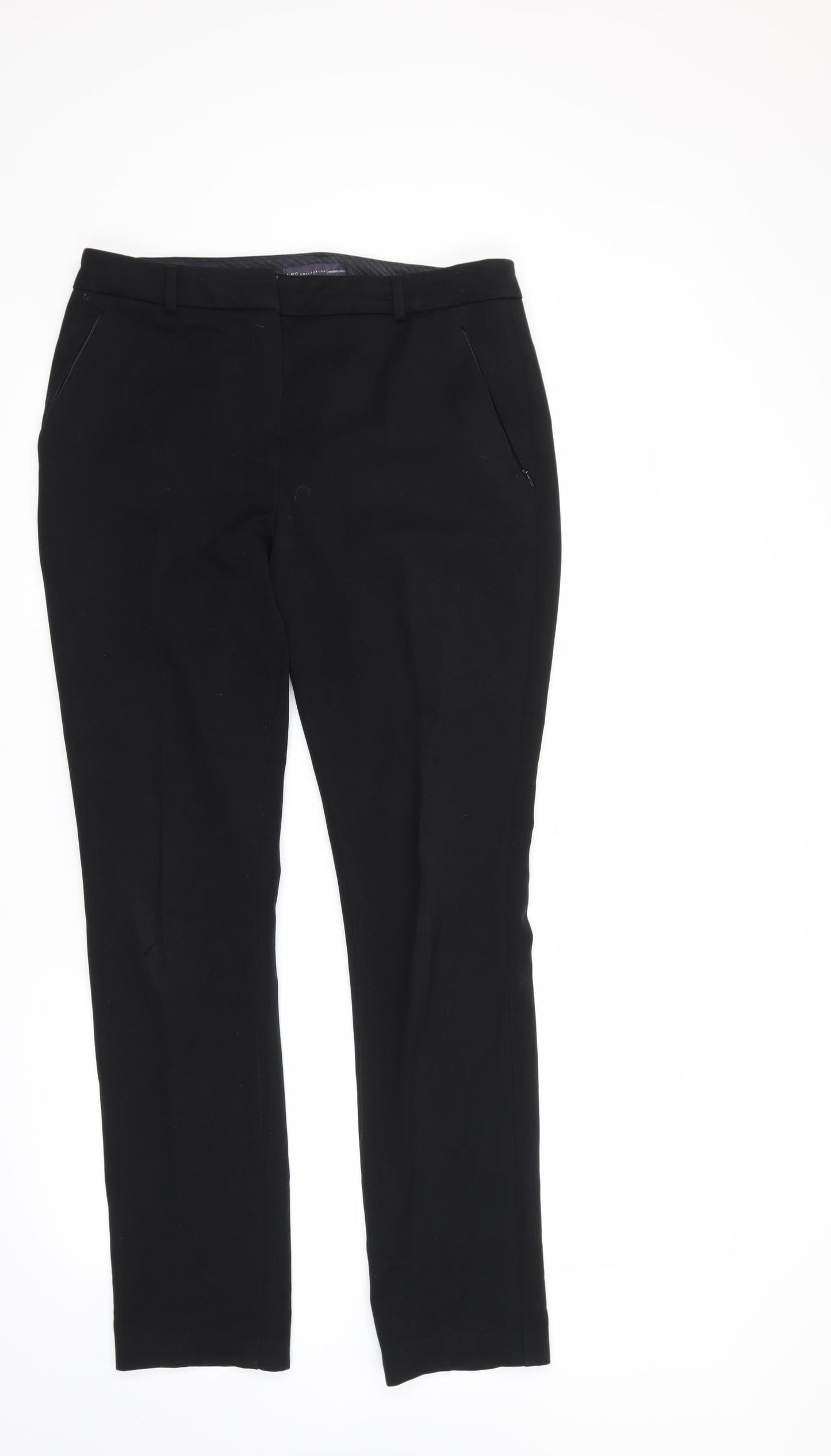 M&S Collection Womens Black   Trousers  Size 12 L31 in