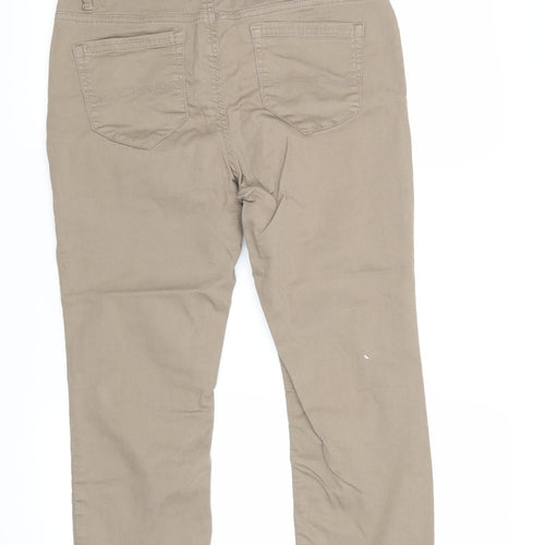 Yessica Womens Beige   Straight Jeans Size 12 L24 in