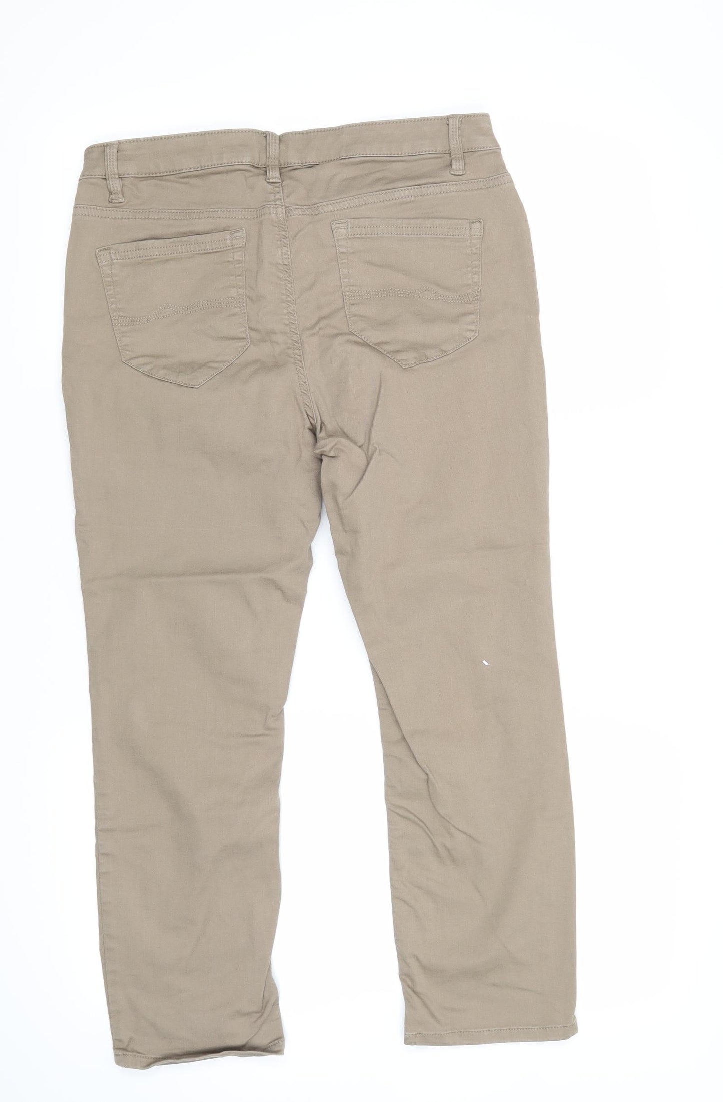 Yessica Womens Beige   Straight Jeans Size 12 L24 in