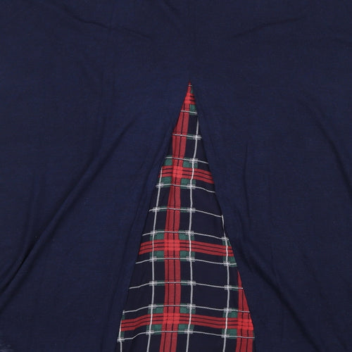 QED London Womens Blue Check  Pullover Jumper Size S
