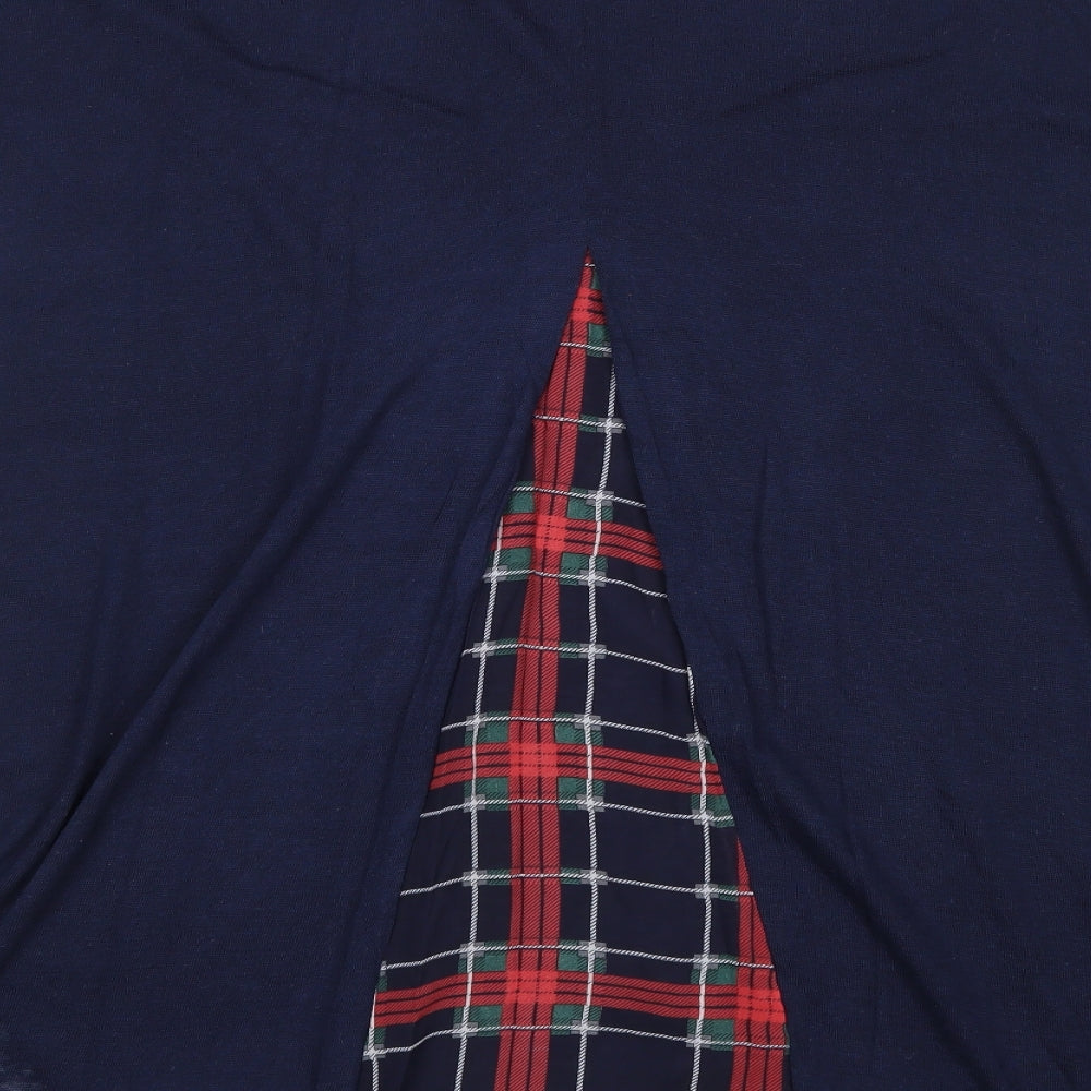 QED London Womens Blue Check  Pullover Jumper Size S