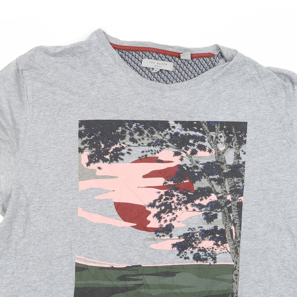 Ted Baker Mens Grey    T-Shirt Size XL