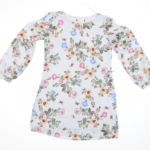 Preworn Womens Multicoloured Floral  A-Line  Size 10