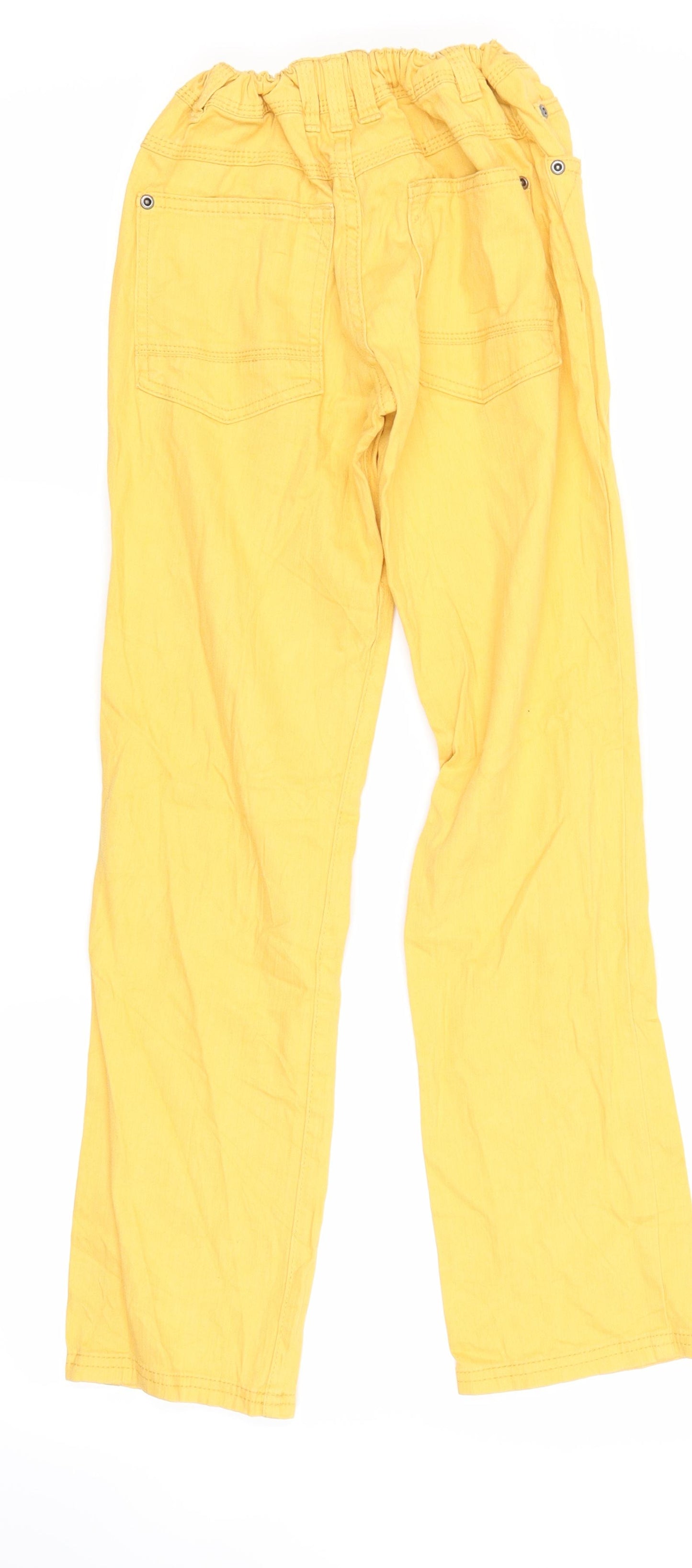 Vertbaudet Girls Yellow   Straight Jeans Size 10 Years