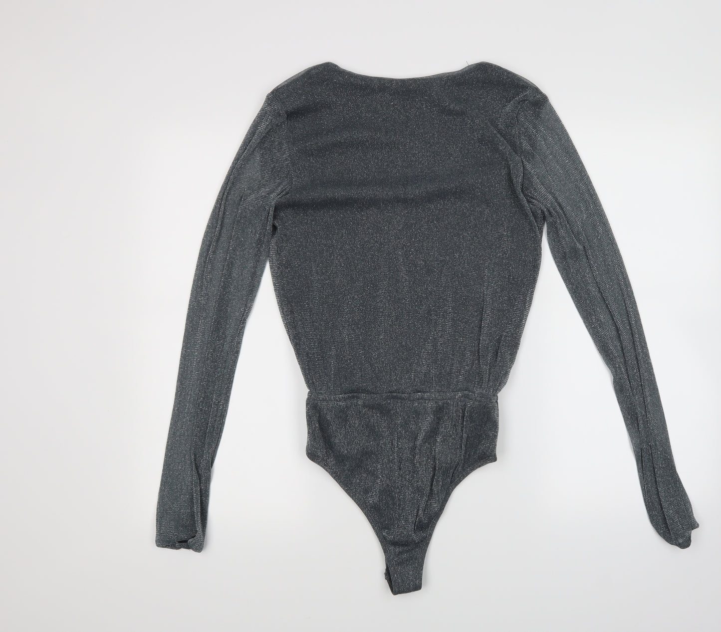 Glamour Womens Grey   Top Bodysuit Size 8