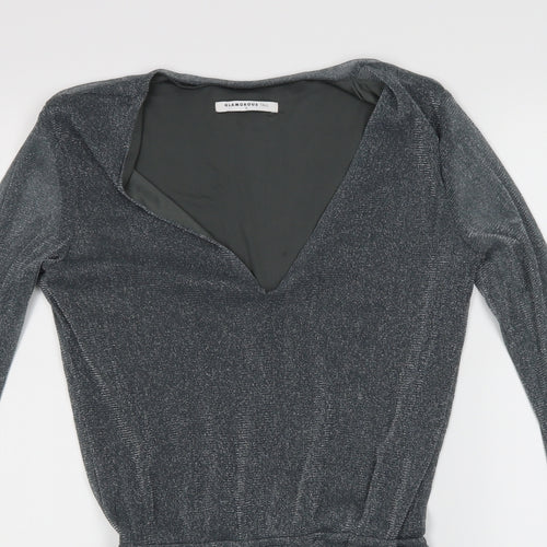 Glamour Womens Grey   Top Bodysuit Size 8