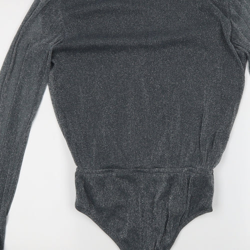 Glamour Womens Grey   Top Bodysuit Size 8