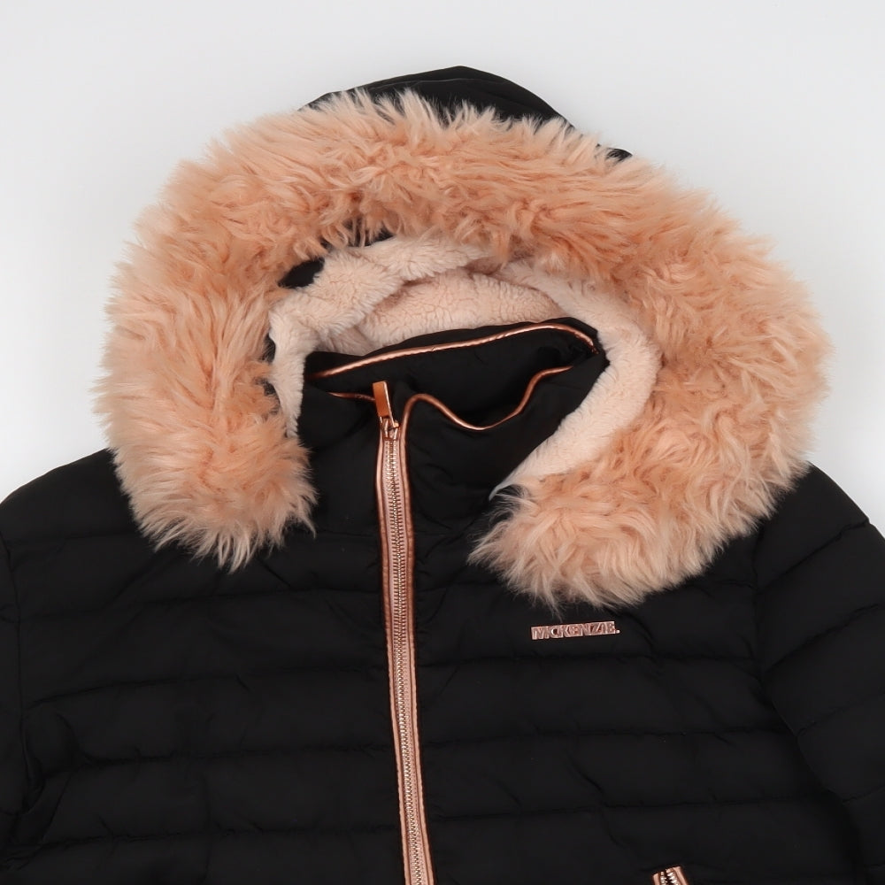 McKenzie Girls Black   Puffer Jacket Coat Size 11-12 Years