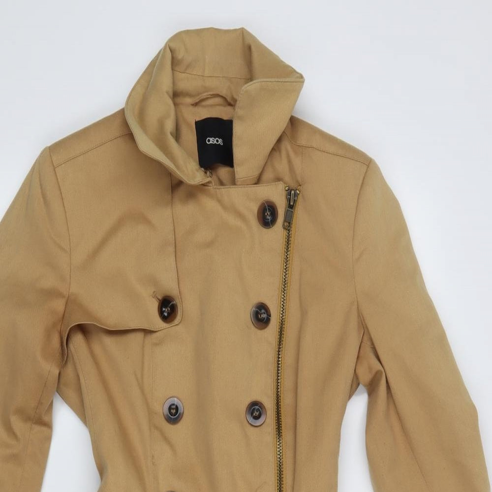 ASOS Womens Gold   Trench Coat Coat Size 10