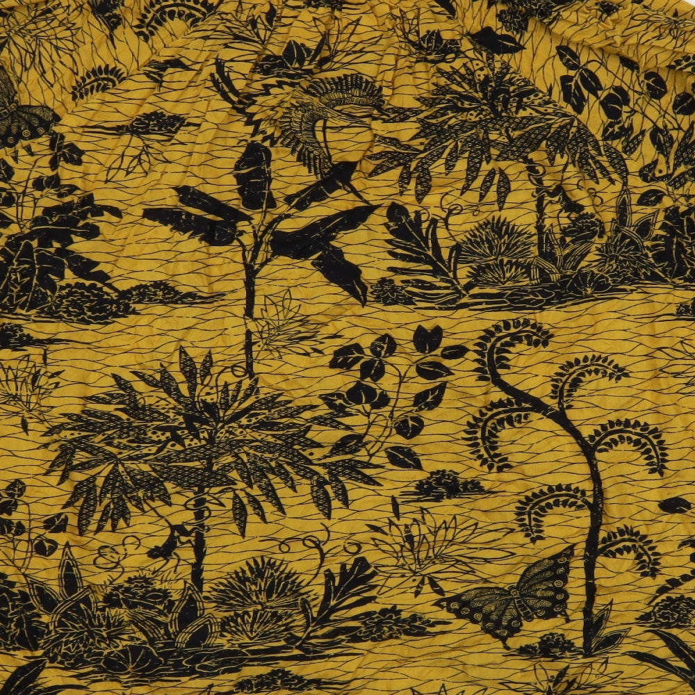 NEXT Womens Yellow Animal Print  Basic Blouse Size 14