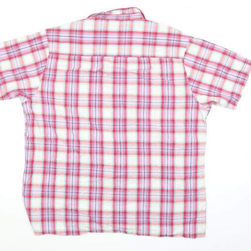 George Mens Pink Check   Button-Up Size XL