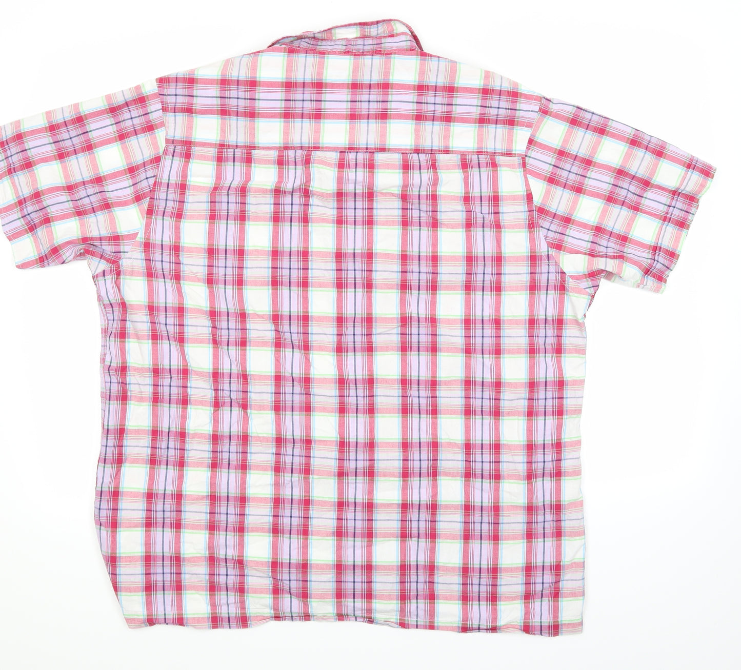 George Mens Pink Check   Button-Up Size XL