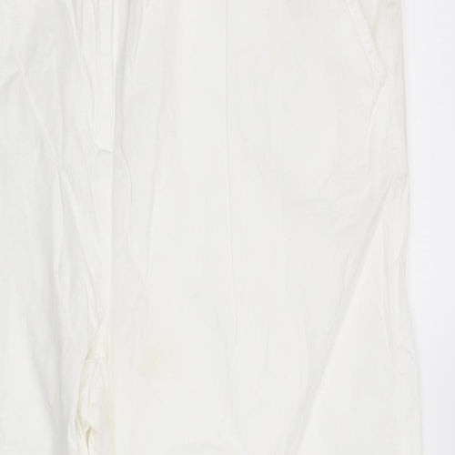 M&S Collection Womens White   Trousers  Size 16 L23.5 in