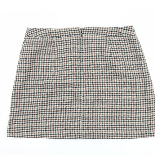 F&F Womens Brown Houndstooth  A-Line Skirt Size 18