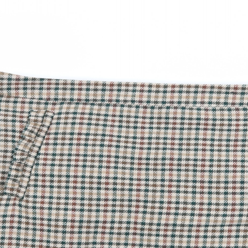 F&F Womens Brown Houndstooth  A-Line Skirt Size 18