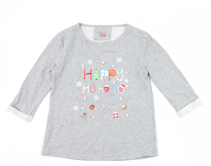 Matalan Womens Grey Pullover Sweatshirt Size S - christmas