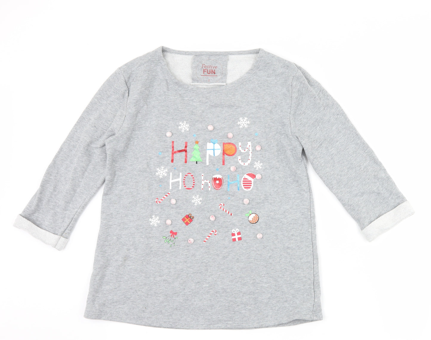 Matalan Womens Grey   Pullover Sweatshirt Size S  - christmas