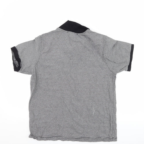 George Boys Black Striped  Basic T-Shirt Size 11-12 Years