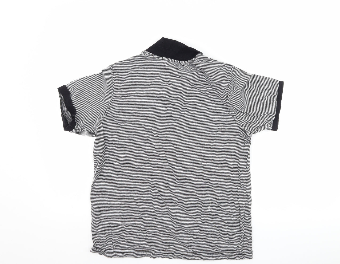 George Boys Black Striped  Basic T-Shirt Size 11-12 Years
