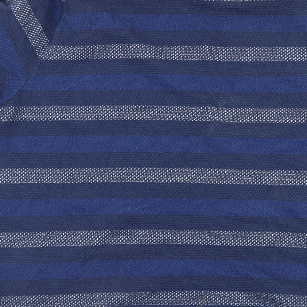 Racing Green Mens Blue Striped   T-Shirt Size XL
