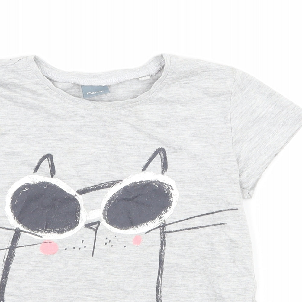 NEXT Girls Grey   Basic T-Shirt Size 3-4 Years  - cat