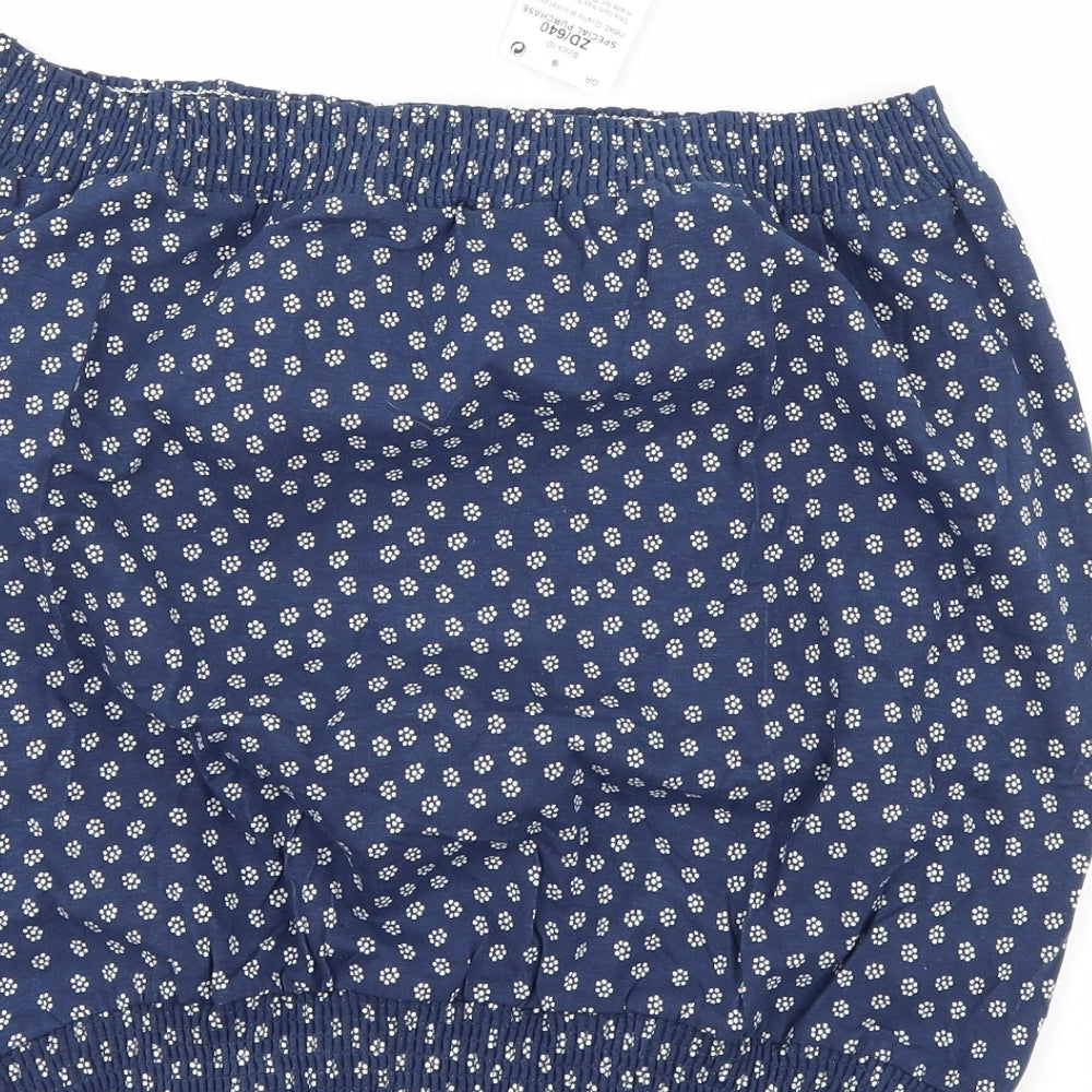 NEXT Womens Blue Floral  Basic T-Shirt Size 18  - Boob Tube