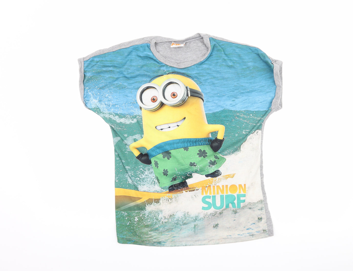 George Boys Grey   Basic T-Shirt Size 10-11 Years  - Minions