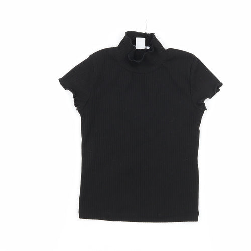Primark Girls Black   Basic T-Shirt Size 5-6 Years