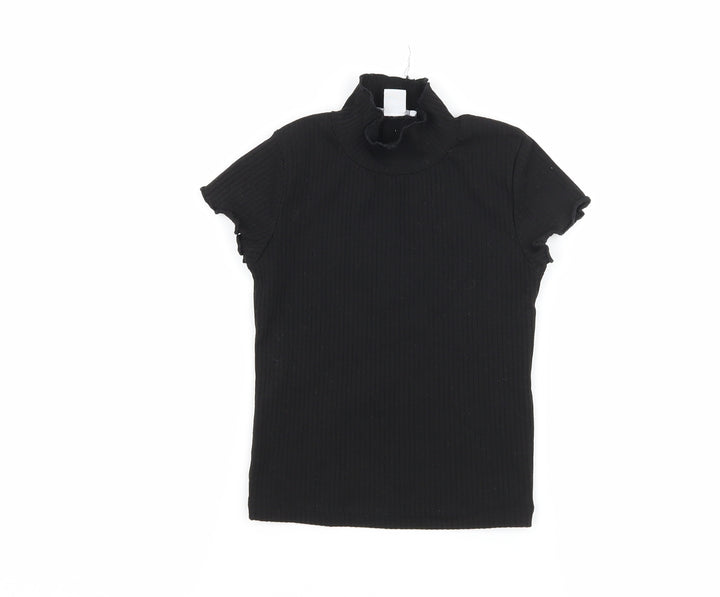 Primark Girls Black Basic T-Shirt Size 5-6 Years