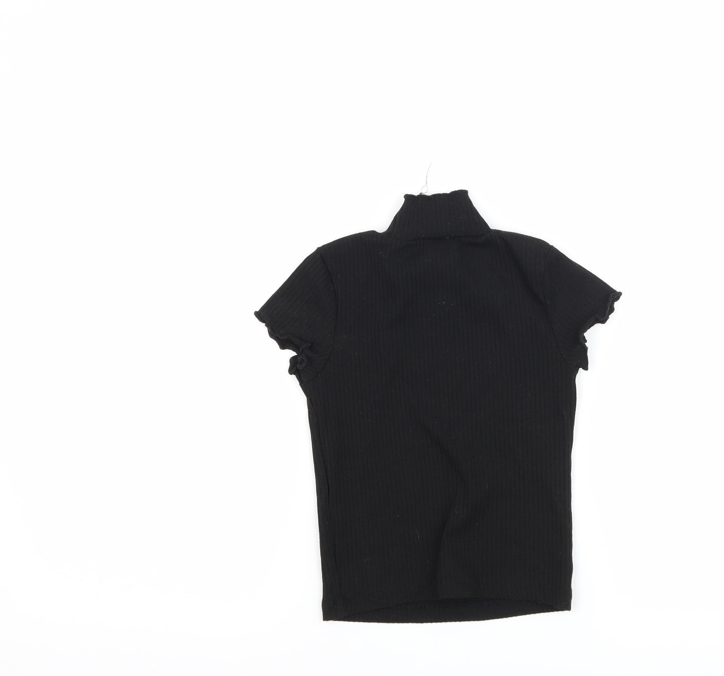 Primark Girls Black   Basic T-Shirt Size 5-6 Years