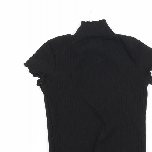 Primark Girls Black   Basic T-Shirt Size 5-6 Years