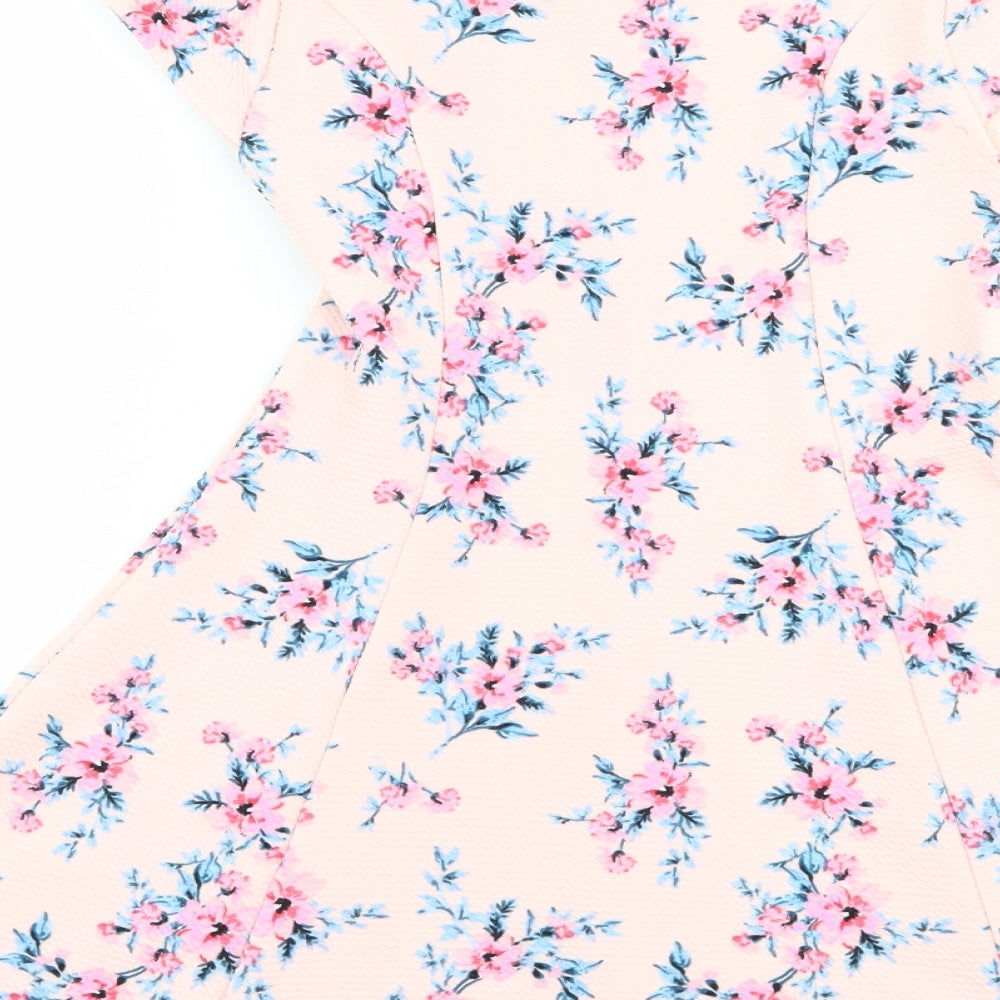 Matalan Girls Pink Floral  A-Line  Size 6 Years
